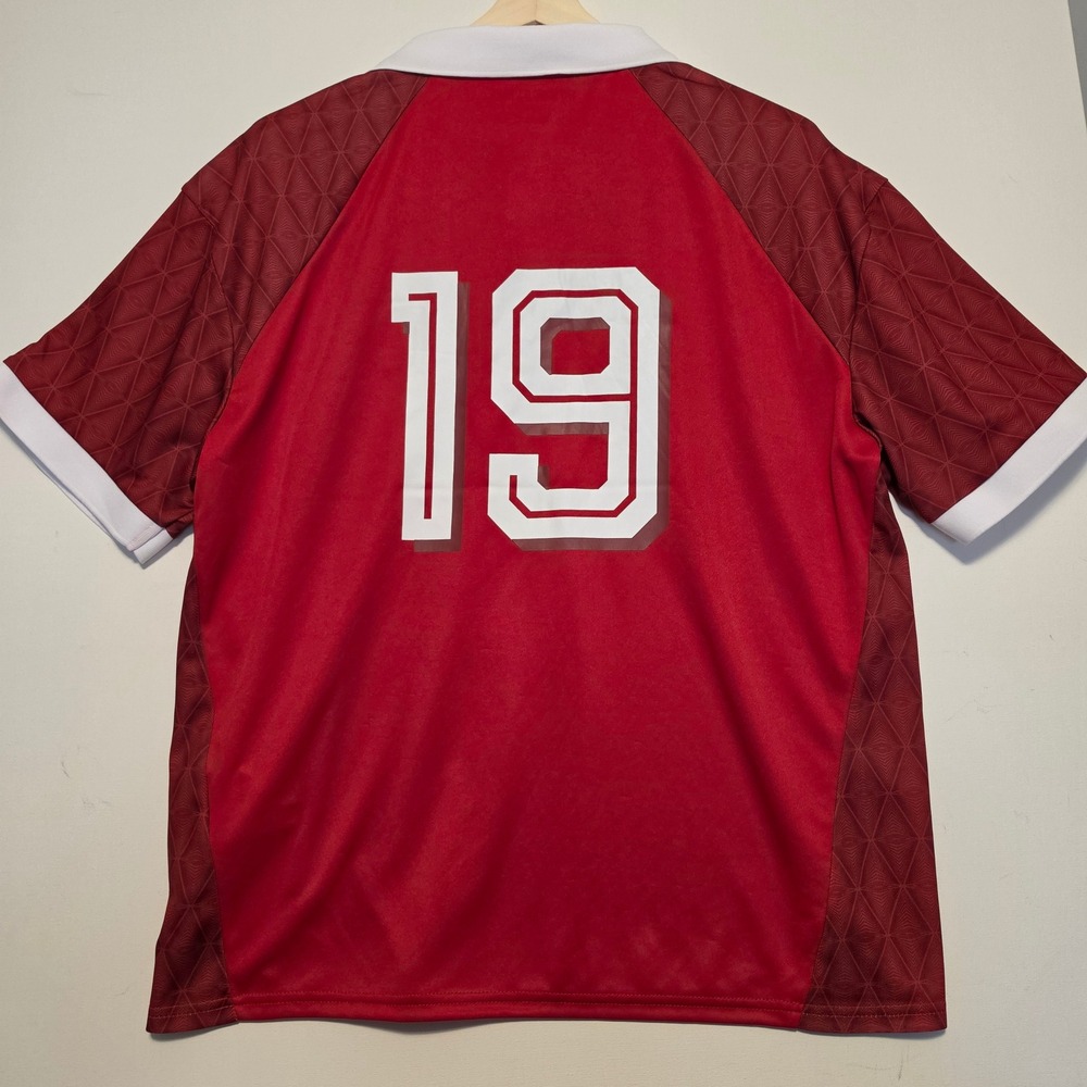The World's Game Canada Soccer Jersey Shirt Red White Number 19 Large - Picture 8 of 9